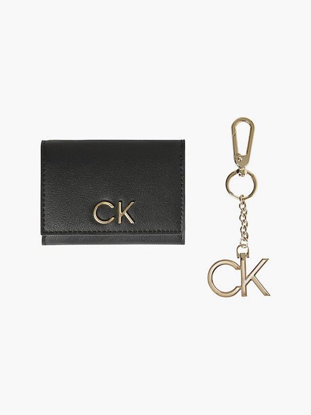 Calvin Klein USA Recycled Rfid And Keyring Gift Set Womens Wallet Black 7805239-IR